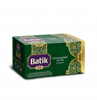 Чай &quot;Batik&quot; 25ф/п*1,5г Gold Смарагдовий Острів зелений з/я (1/12)  ЗНИЖКА 15%