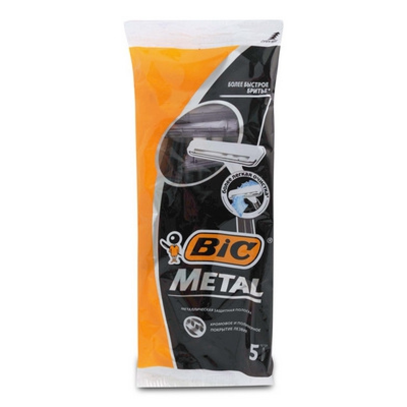 Станок для гоління BIC METAL 5шт чорний (1*5/30)