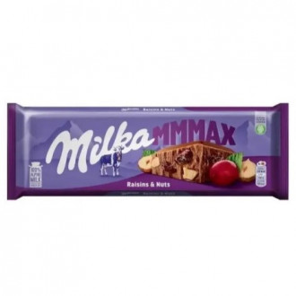 Шоколад Milka 270г Raisins &amp; Hazelnuts з родзинками та горіхами (1/15)