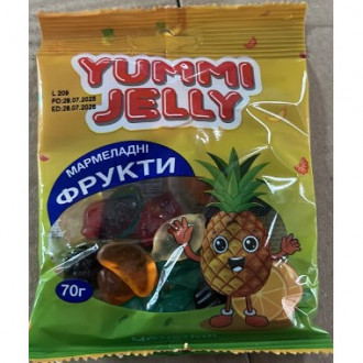 Цукерки Мармеладні Фрукти Yummi Jelly 70г*40 