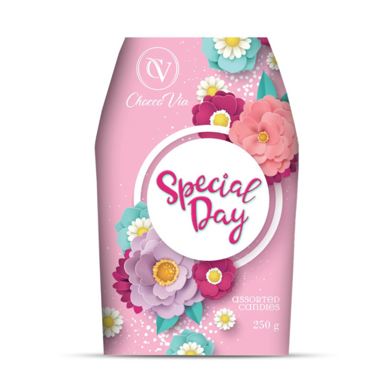 Цукерки  250г Набір Special Day "ChoccoVia" (рожева коробка) 