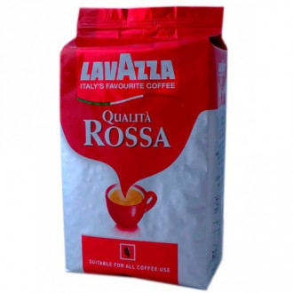 Кава &quot;Lavazza&quot; зерно Qualita Rossa 1кг (40% арабіка, 60% робуста) (1/6)