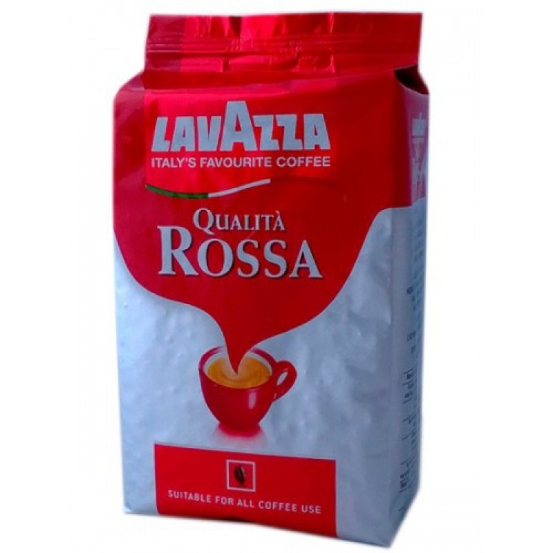 Кава &quot;Lavazza&quot; зерно Qualita Rossa 1кг (40% арабіка, 60% робуста) (1/6)
