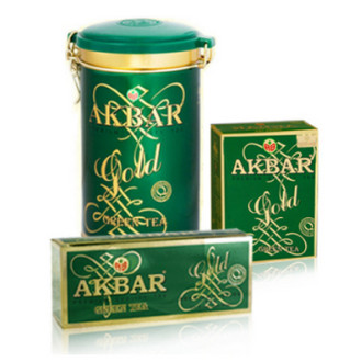 Чай "Акбар" 25пх1,5г Зелений Голд (1/24)