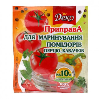 Приправа &quot;ДЕКО&quot; для марин.помідорів, перцю, кабачків 30г (1/80)