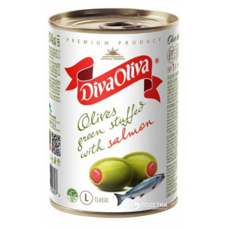 Оливки з сьомгою 300г DIVA OLIVA (1/12)
