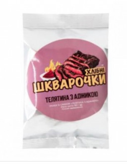 Грінки 60г Телятина з аджикою &quot;Хлібні Шкварочки&quot; (1/25)