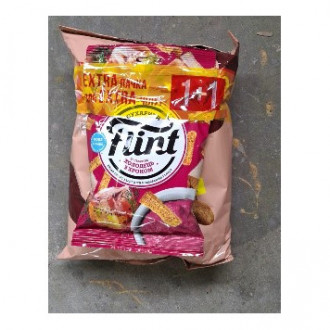 Чипси 110г &quot;Chipster's&quot; Гриби та верш.соус + Сухарики пшен.-житні 60г &quot;Flint&quot; (1/14)