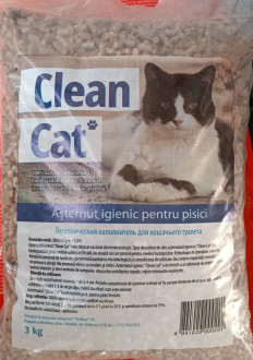 Наповнювач для котів деревинний "Clean Cat" 3кг