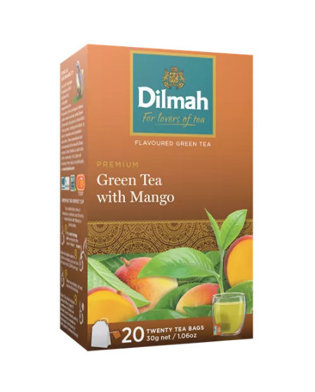 Чай "Dilmah" 20п*1,5г Зелений Манго з/я (1/12)