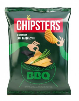 Чипси хвилясті 120г &quot;Chipster's&quot; Сир та цибуля (1/16)