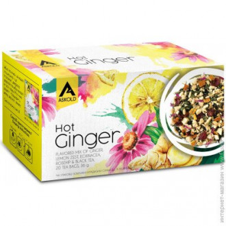 Чай &quot;Askold&quot; 20ф/п*2г Hot Ginger чорний з імбирем, лимоном, шипшиною конверт (1/24)