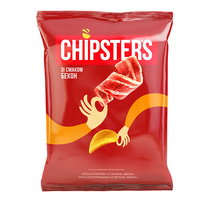 Чіпси натуральні 70г &quot;Chipster's&quot; бекон (1/28)
