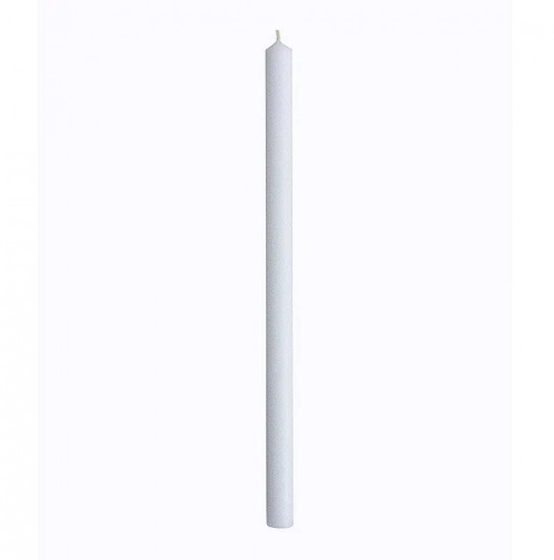 Свічка столова біла 1шт тонка 17см Ø1см Одеса (1/180)