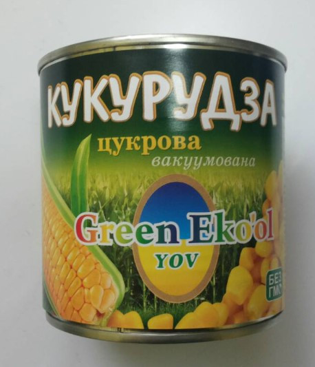 Кукурудза цукрова 340г ж/б "Eko'ol" (1/12)