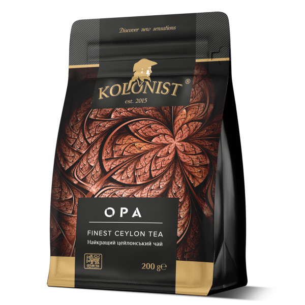 Чай "Kolonist" 200г Чорний OPA Black Ceylon м/у (1/32)