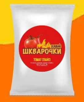 Грінки 60г Томат спайсі &quot;Хлібні Шкварочки&quot; (1/25)