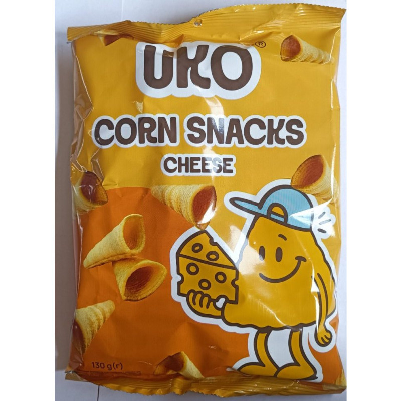 Снеки  кукурудзяні 130г Сир (конус) "UKO" (1/15)