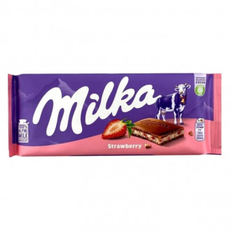 Шоколад Milka 100г Strawberry з полуничним йогуртом (1/22)