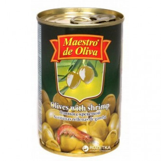 Оливки з креветкою 300г Maestro de Oliva (1/12)