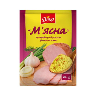 "ДЕКО" Приправа універсальна  М'ясна (зі смаком м'яса) 70г (1/60)