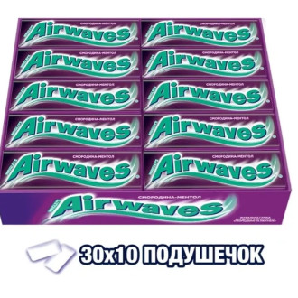 Жувальна гумка Airwaves смородина-ментол 14г (1*30/20)