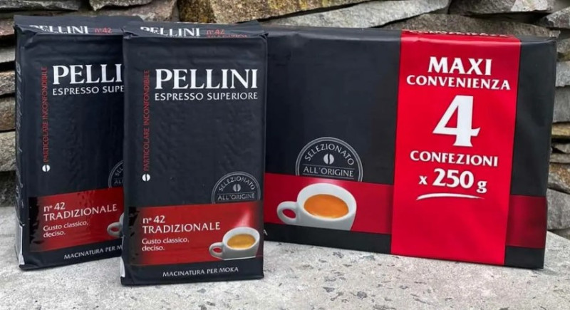Кава Pellini мелена Superiore Tradizionale 4пачки*250г вакуум (1*4/5)