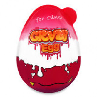 Яйце пластикове Crazy egg д/дівчинки 40г*8