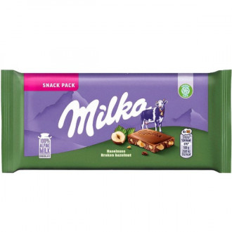 Шоколад Milka 45г Hazelnut з лісовим горіхом (1/19)
