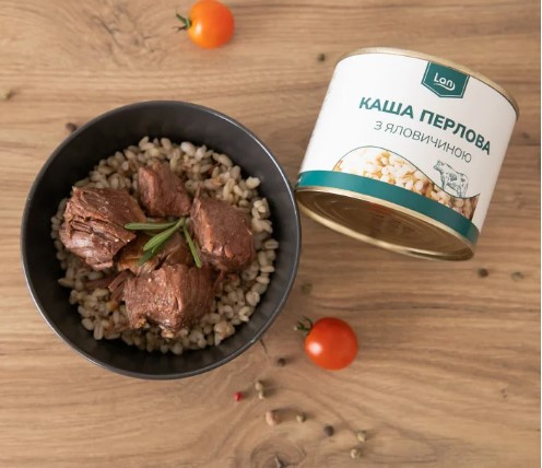 Каша перлова з яловичиною Lan 525г ж/б (1/6)