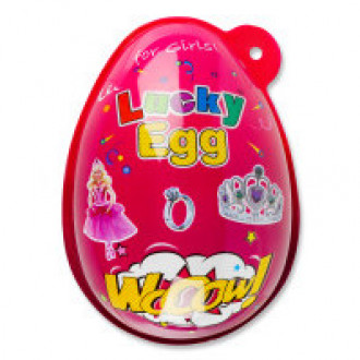 Яйце пластикове Lucky egg Wooow д/дівчинки ВЕЛИКЕ 80г*6 