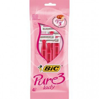 Станок для гоління BIC LADY PURE-3 4шт рожева (1*4/10)