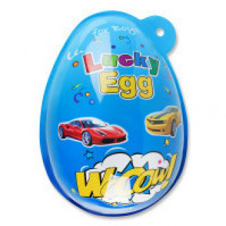 Яйце пластикове Lucky egg Wooow д/хлопчика ВЕЛИКЕ 80г*6 ***