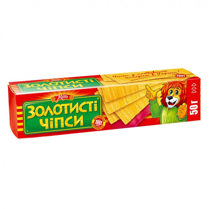 Чіпси 50г з морською сіллю &quot;Золотисті чіпси &quot; (1/66)