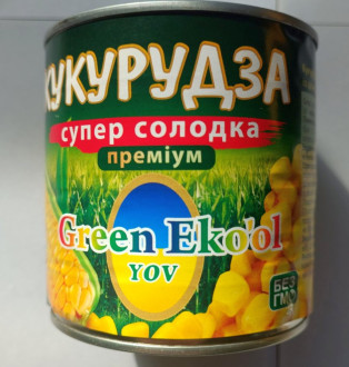 Кукурудза цукрова 400г ж/б "Green Eko'ol" (1/12)