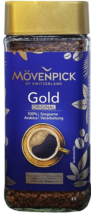 Кава Movenpick розчинна Gold  Original 100г с/б маленька (1/12)