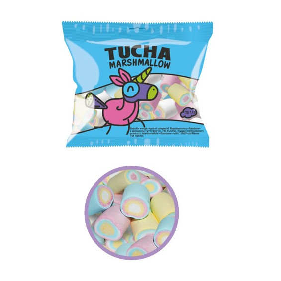Маршмеллоу  50г "Mini Rainbow" ароматизовані TUCHA (1/42)