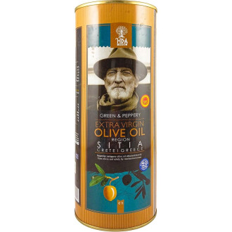 Олія оливкова Olio Extra Virgin Sitia 1л HPA для смаження (синя/кругла/ Дідусь) ж/б (1/10) 