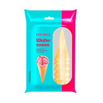 Вафельний конус "Lekorna" 53г шоубокс (1/14) 14шт!!!!