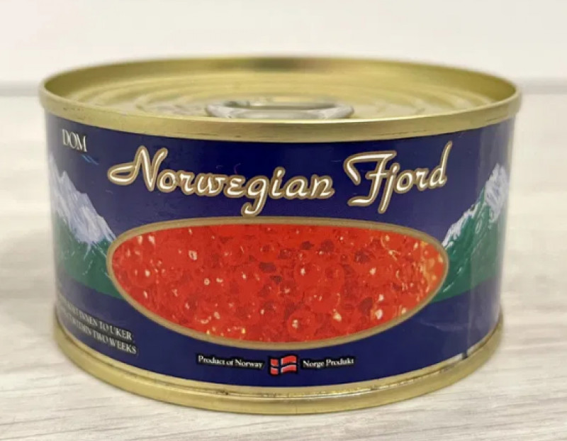 Ікра лососева червона Norwegian Fjord 140г перший сорт, (1/75) 