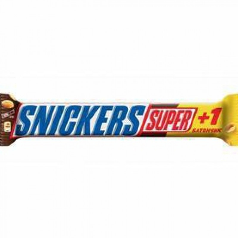 Батончик Snickers Super+1 112г з арахісом ВЕЛИКИЙ (1/20)