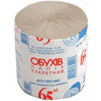 Туалетний папір Обухів 65м (у блочку 8шт) (1/8)