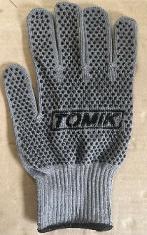 Рукавички стрейч прогумовані з точкою ТОМІК (1*12)