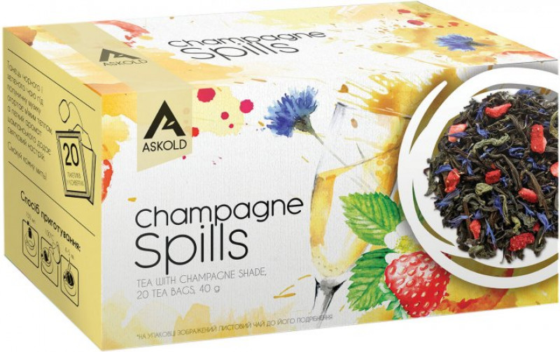 Чай &quot;Askold&quot; 20ф/п*2г Champagne spills Бризки шампанського конверт (1/24)