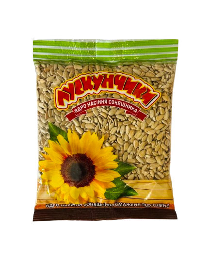 Ядро насіння соняшника смажене підсолене 180г "Лускунчики" (1/15/75)