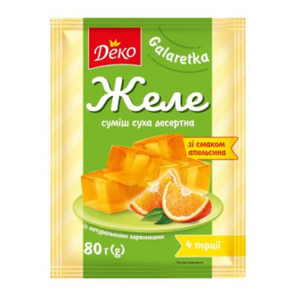 Желе Апельсин 80г NEW "Деко" (1/60)