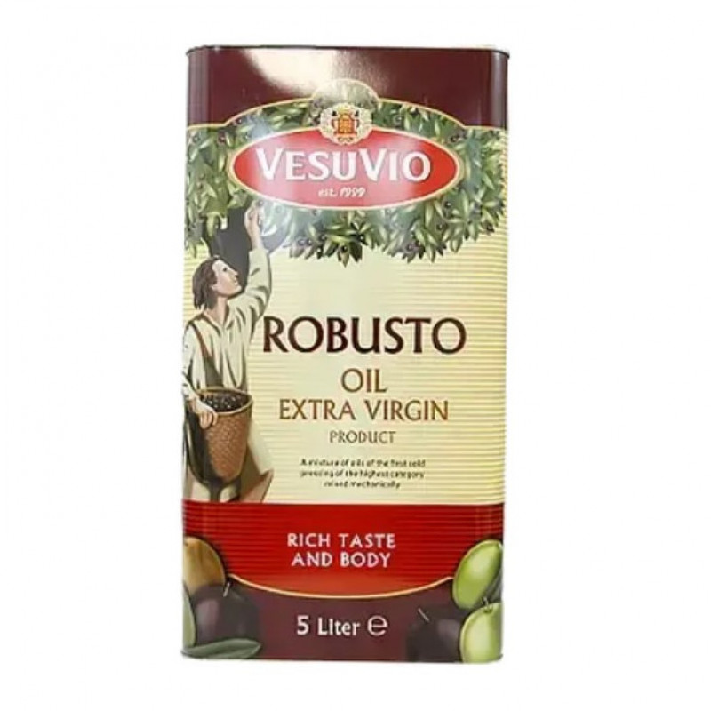 Олія оливкова Olio Extra Virgin 5л  VesuVio ROBUSTO (бордова) ж/б (1/1) 