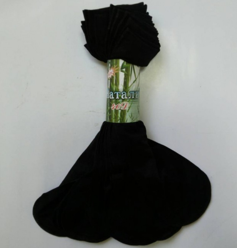 Шкарпетки жіночі (капрон) чорні 10пар Трубочка (1*10)