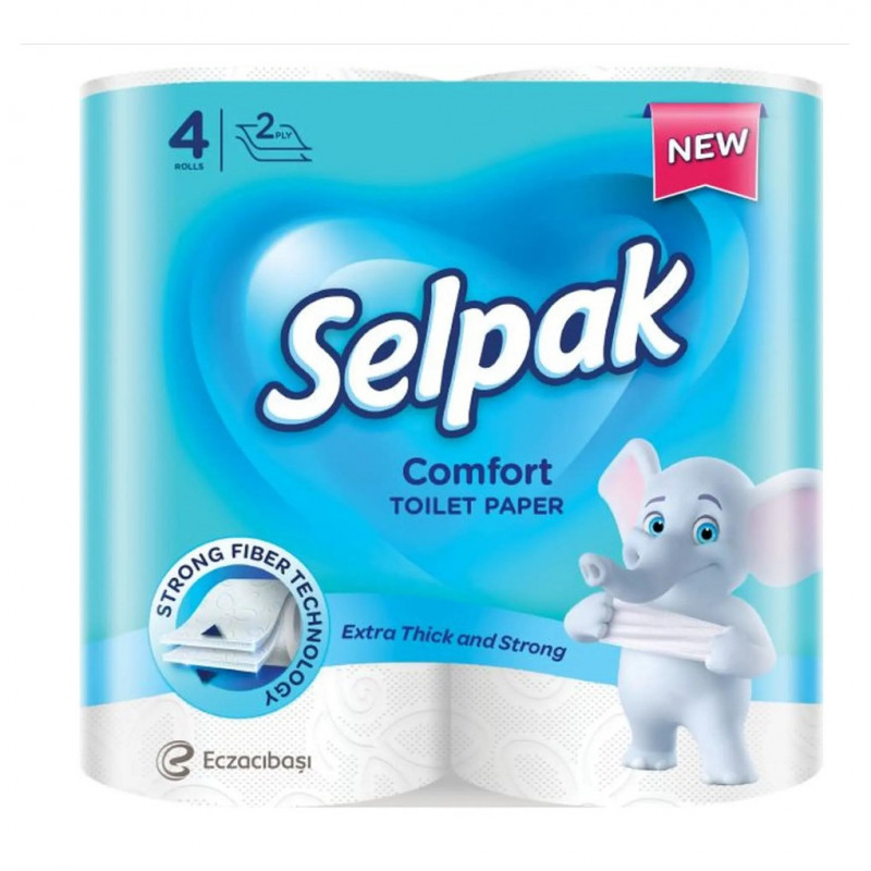 Туалетний папір SELPAK Comfort 2шари (4рулони) (1/12)