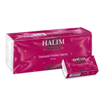 Серветки "Halim" паперові кишенькові 10шт (1/24)